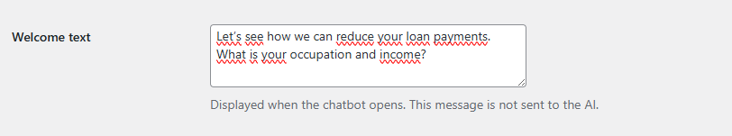 Welcome text for credit consolidation