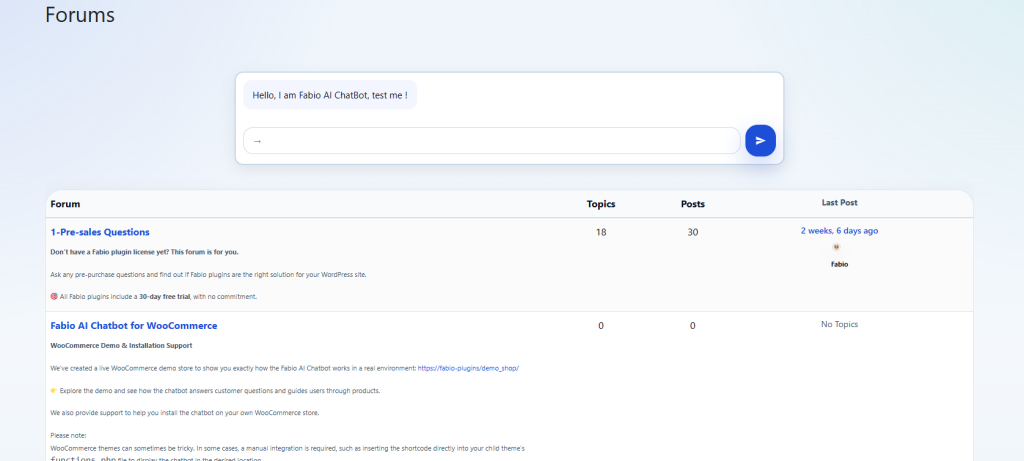 Visit our support forum